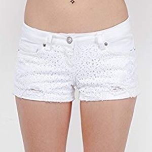 White Lace Shorts